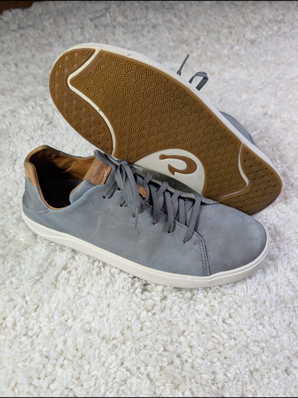 Olukai Men's Lae‘ahi Lī ‘Ili Gray Low-Top Sneaker